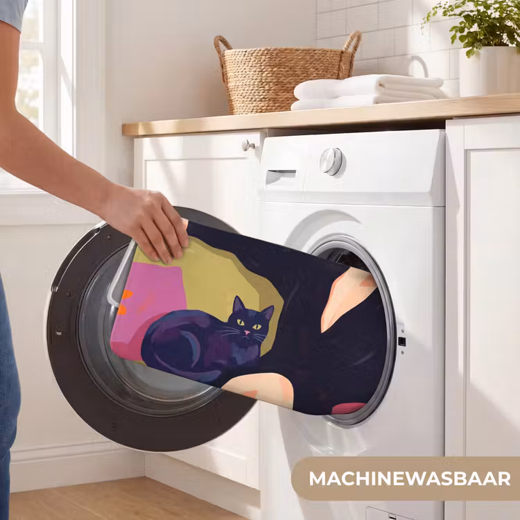 Wc Mat - Vrouw - Kat - Interieur - Modern - Kleurrijk — 5