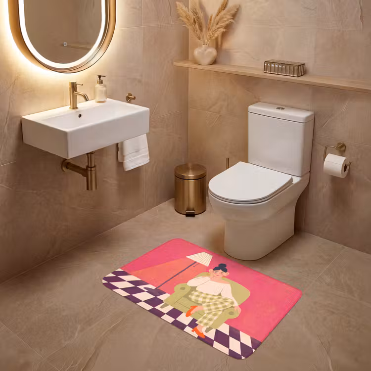 Wc Mat - Vrouw - Rust - Interieur - Modern - Kunst — 4