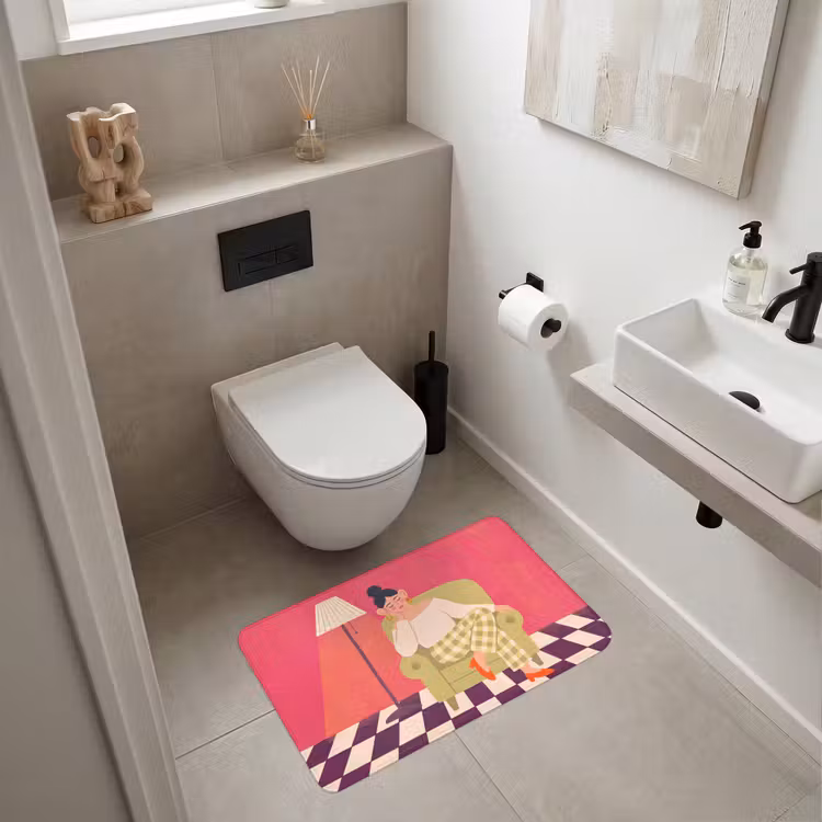 Wc Mat - Vrouw - Rust - Interieur - Modern - Kunst — 6