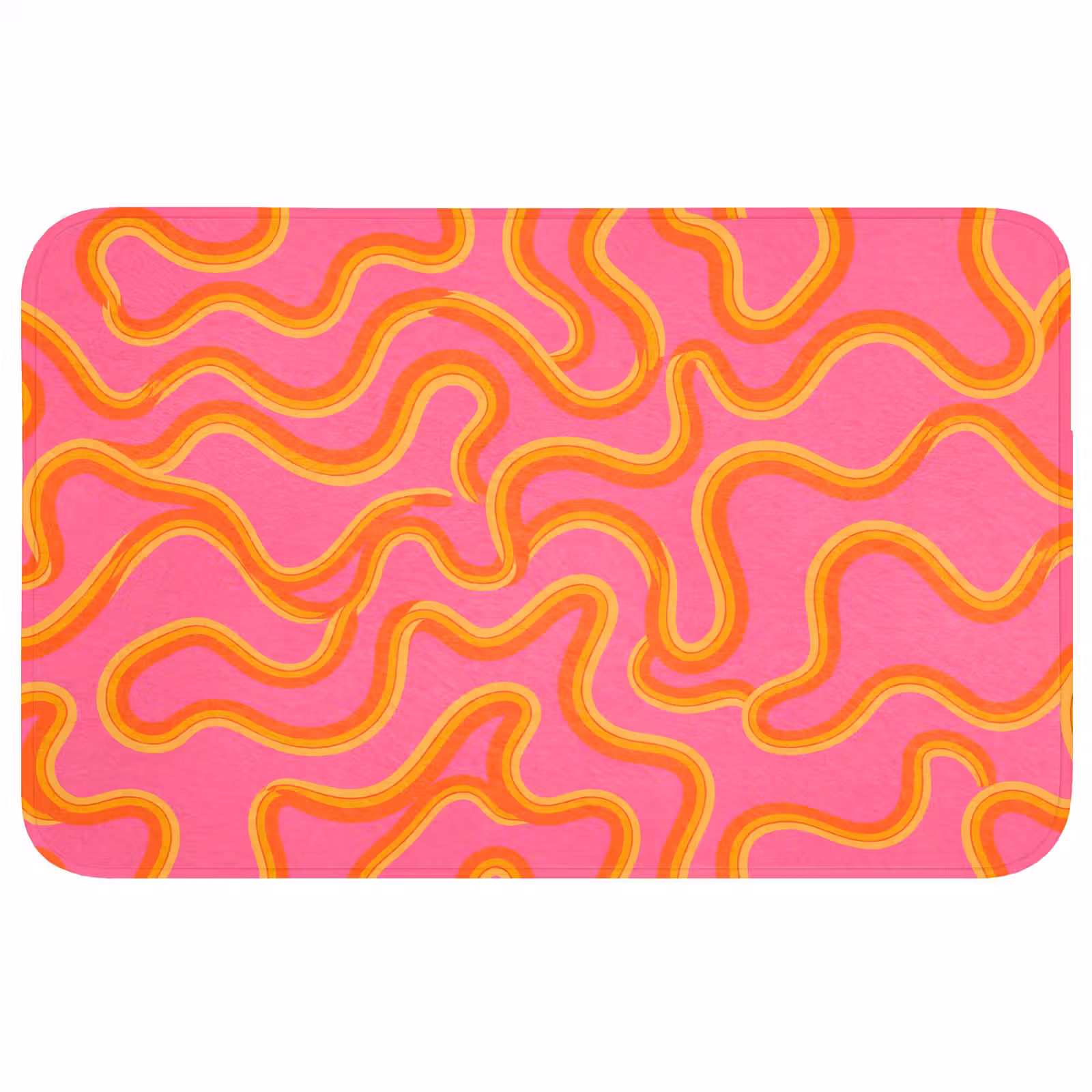 Wc Mat - Abstract - Golvende lijnen - Modern - Kleurrijk — 1