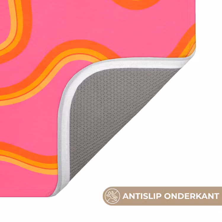 Wc Mat - Abstract - Golvende lijnen - Modern - Kleurrijk — 3