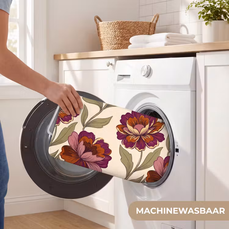Wc Mat - Bloemen - Patroon - Natuur - Modern - Paars — 5