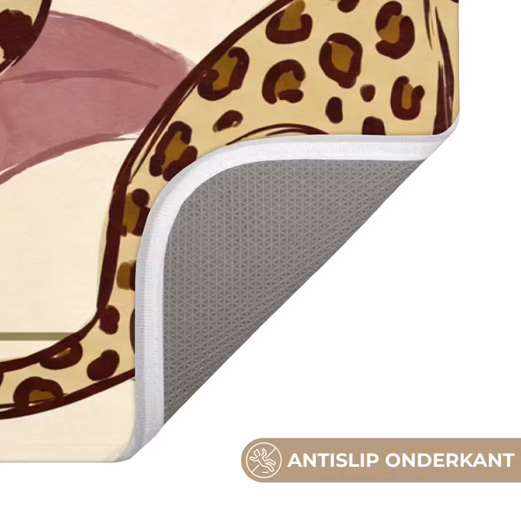 Wc Mat - Dieren - Kat - Jungle - Illustratie - Beige — 3