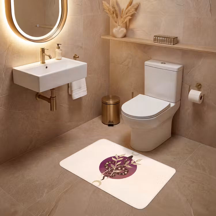Wc Mat - Dieren - Slang - Maan - Mystiek - Abstract — 4