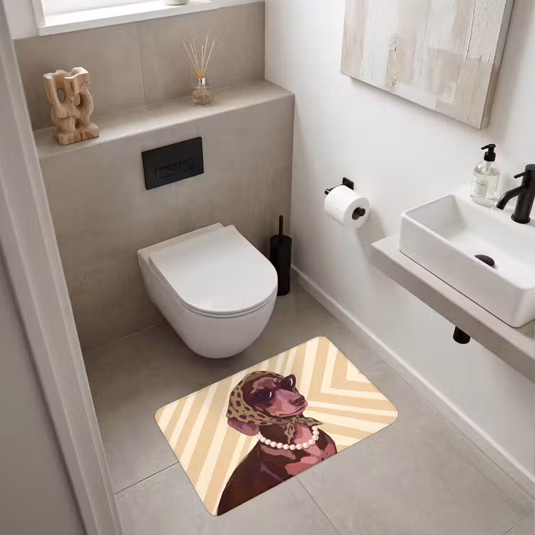 Wc Mat - Hond - Zonnebril - Hoofddoek - Dieren - Modern — 6