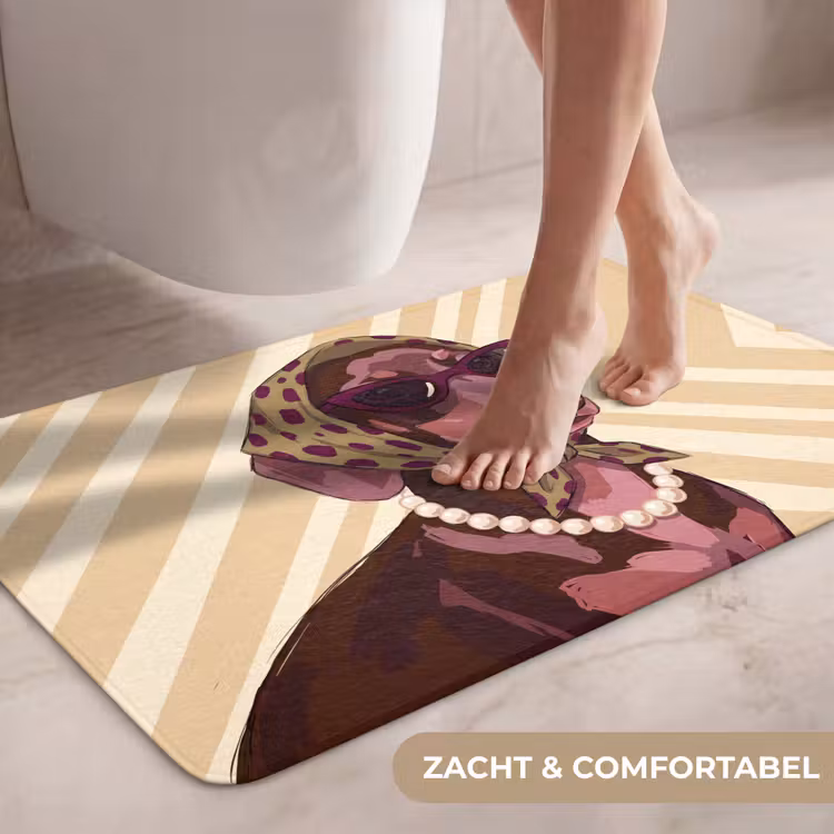 Wc Mat - Hond - Zonnebril - Hoofddoek - Dieren - Modern — 7