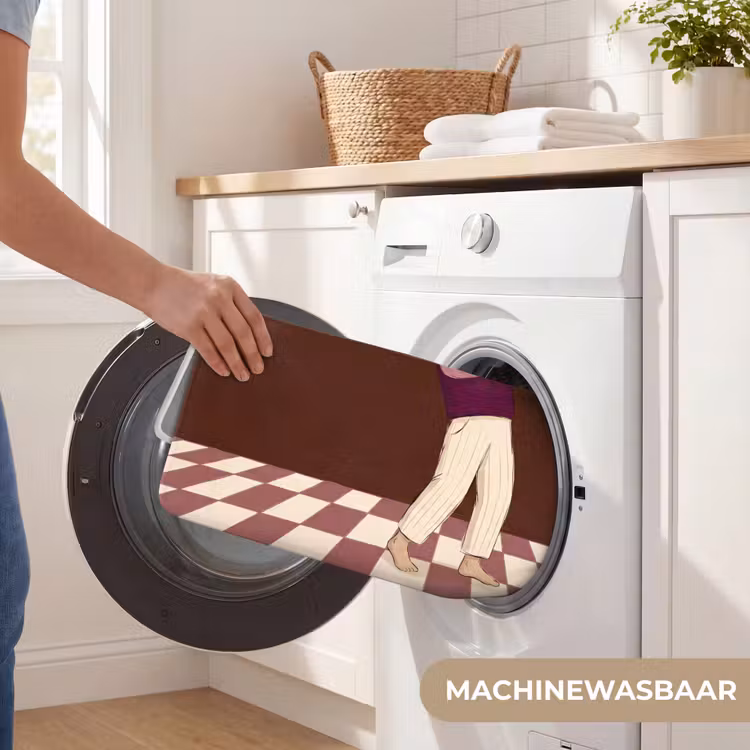 Wc Mat - Mens - Hond - Dieren - Abstract - Roze — 5
