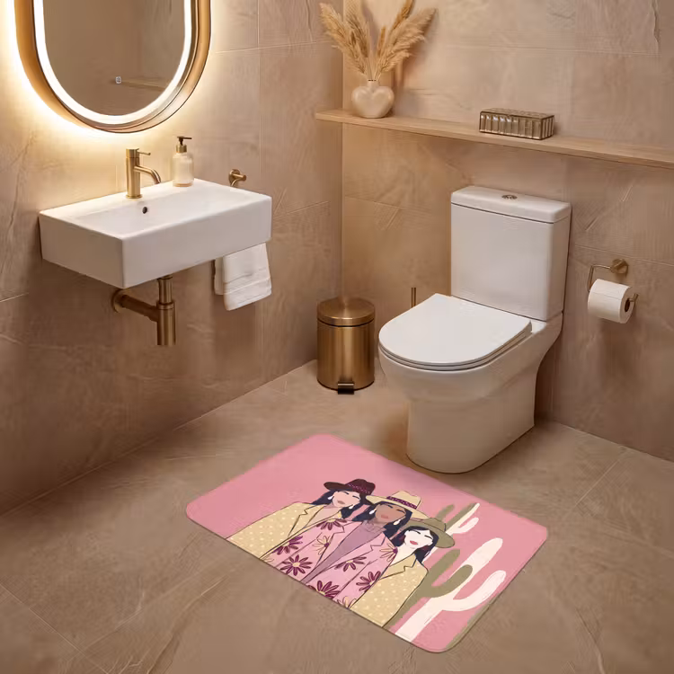 Wc Mat - Mensen - Hoeden - Abstract - Roze - Portret — 4
