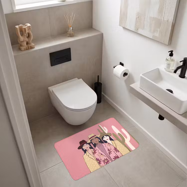 Wc Mat - Mensen - Hoeden - Abstract - Roze - Portret — 6
