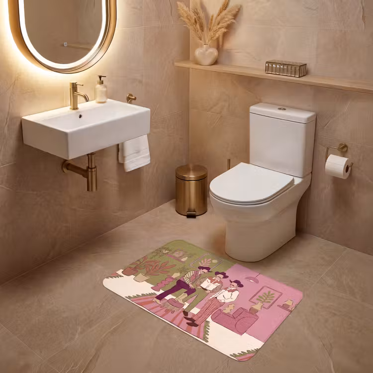 Wc Mat - Mensen - Mannen - Hoeden - Retro - Interieur — 4