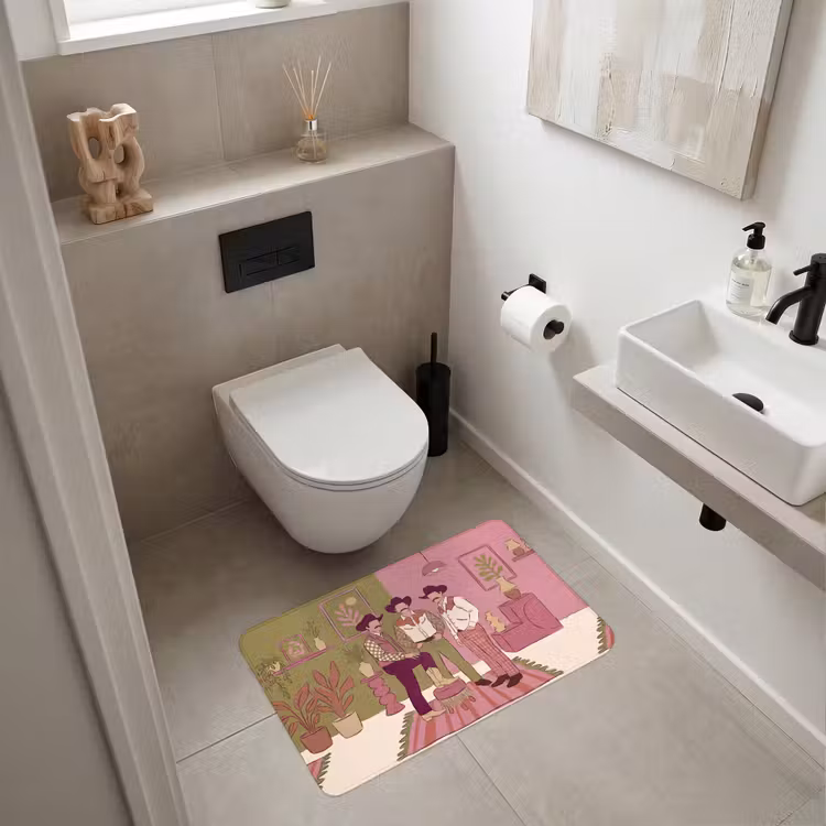 Wc Mat - Mensen - Mannen - Hoeden - Retro - Interieur — 6