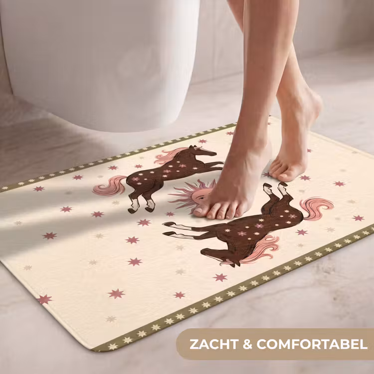 Wc Mat - Paard - Zon - Mystiek - Illustratie - Roze — 7