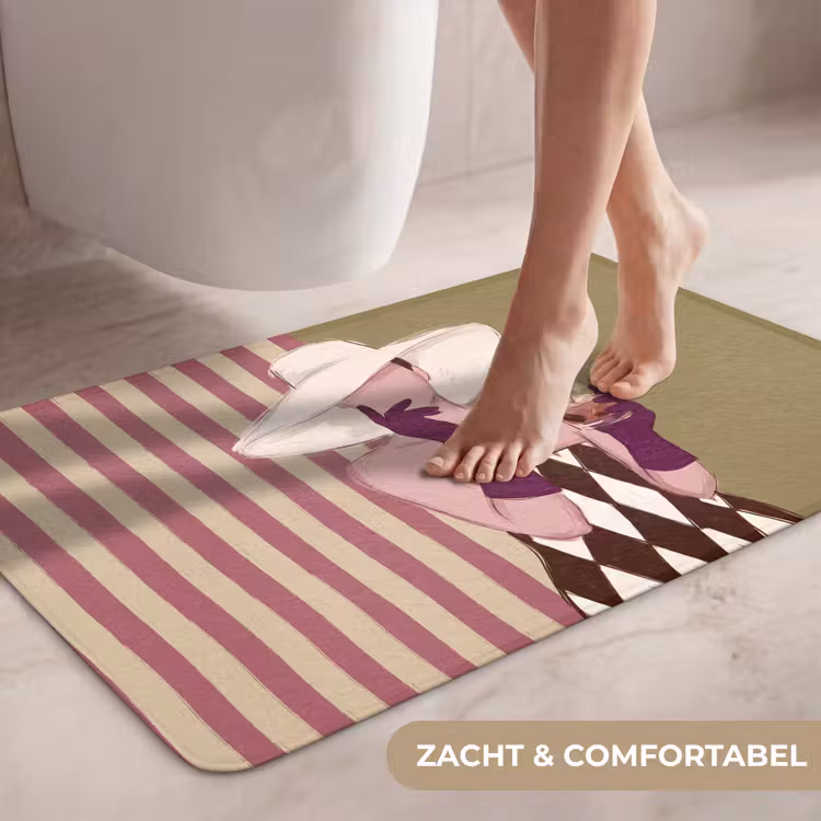 Wc Mat - Vrouw - Hoed - Mode - Abstract - Kleurrijk — 7
