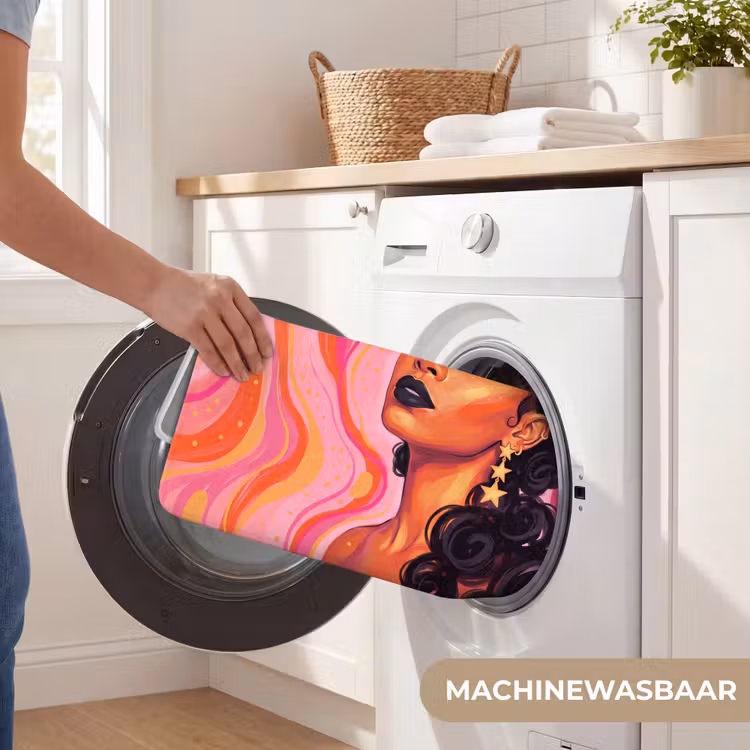 Wc Mat - Vrouw - Portret - Abstract - Kleurrijk - Roze — 5