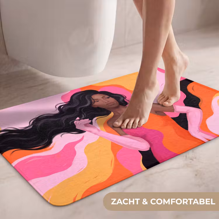 Wc Mat - Vrouw - Portret - Kleurrijk - Modern - Kunst — 7