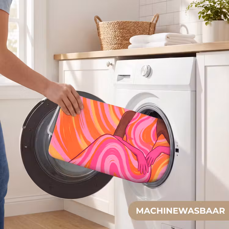 Wc Mat - Vrouw - Portret - Kunst - Abstract - Roze — 5