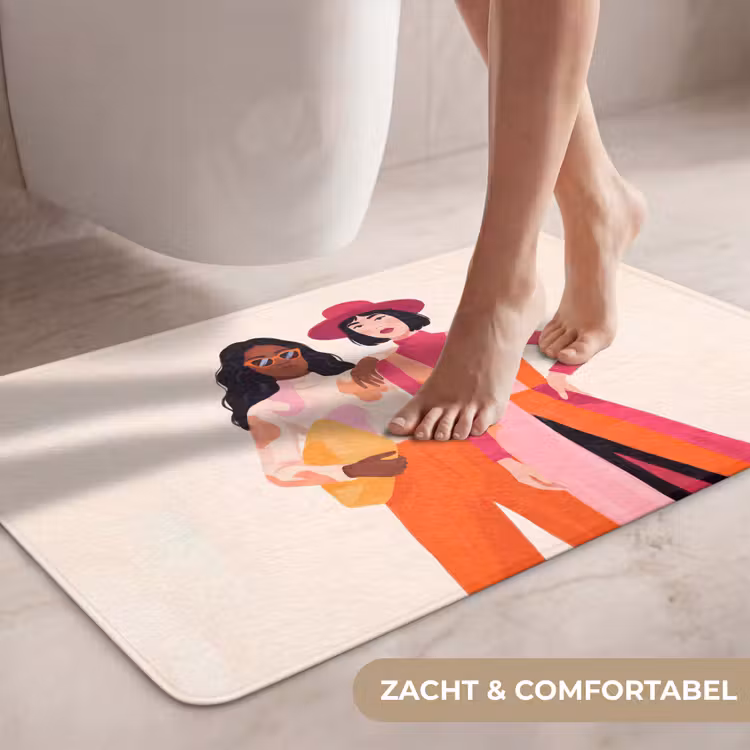 Wc Mat - Vrouw - Twee - Mode - Abstract - Kleurrijk — 7