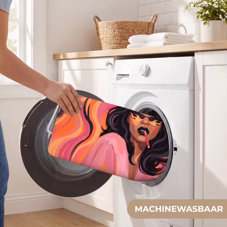 Wc Mat - Vrouw - Zonnebril - Modern - Portret - Oranje — 5