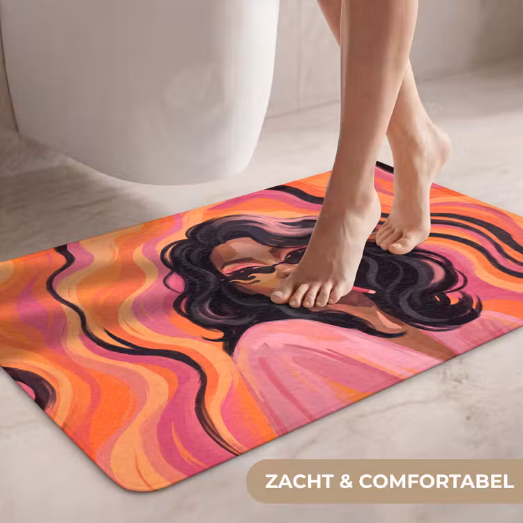 Wc Mat - Vrouw - Zonnebril - Modern - Portret - Oranje — 7
