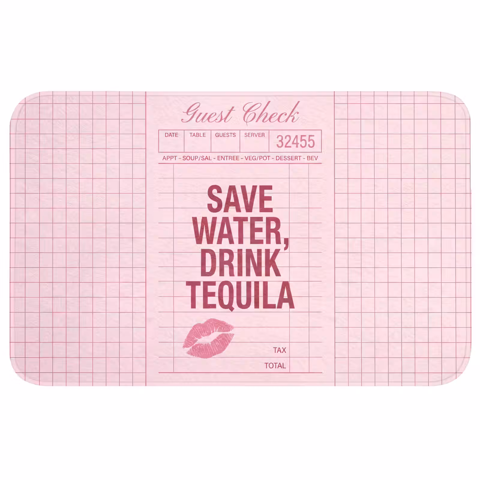 Wc Mat - Humor - Drank - Tekst - Roze — 1