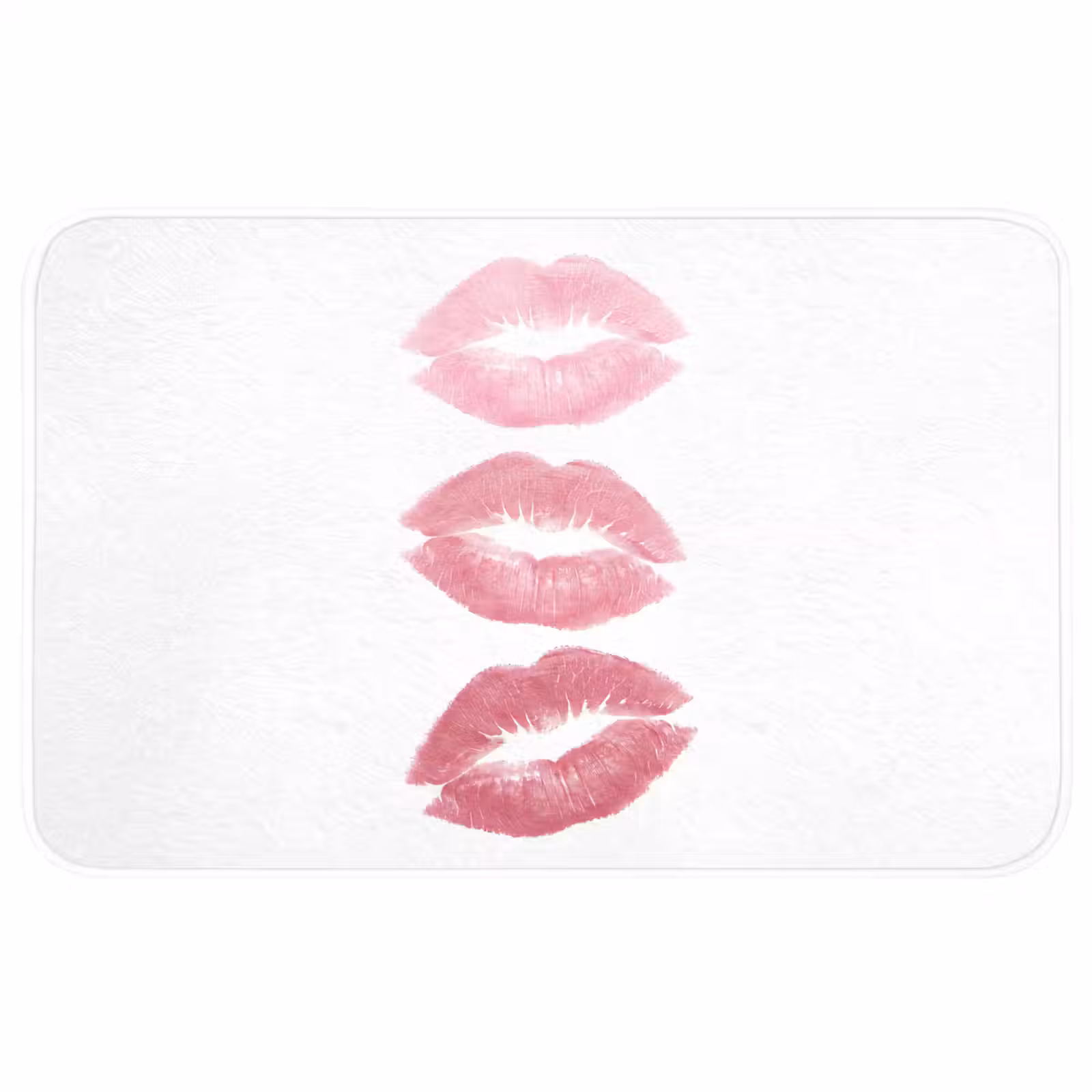 Wc Mat - Lippen - Kusafdruk - Roze - Modern - Abstract — 1