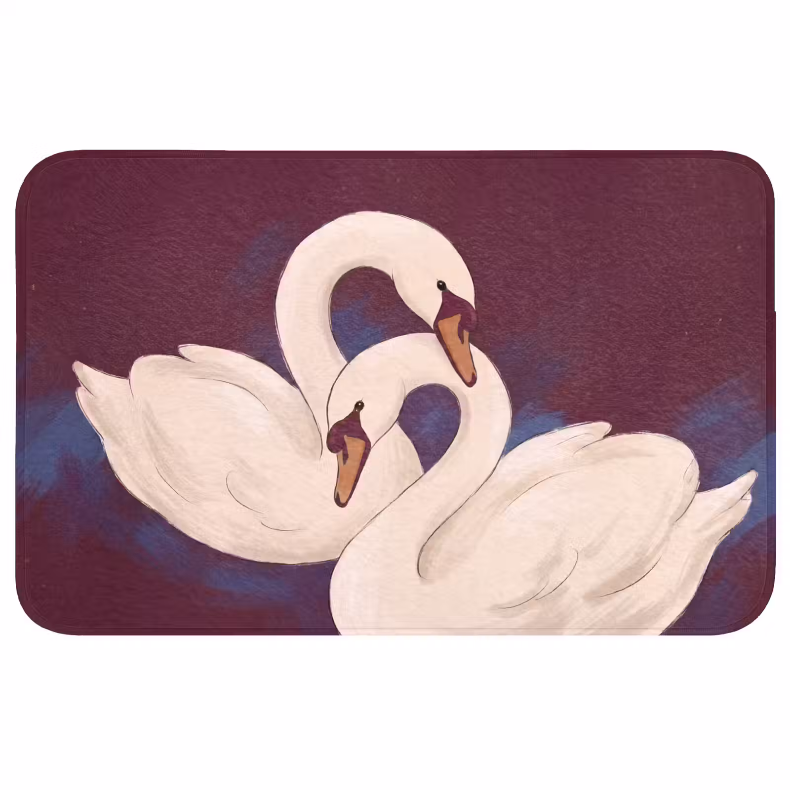 Wc Mat - Vogel - Koppel - Liefde - Abstract - Wit — 1