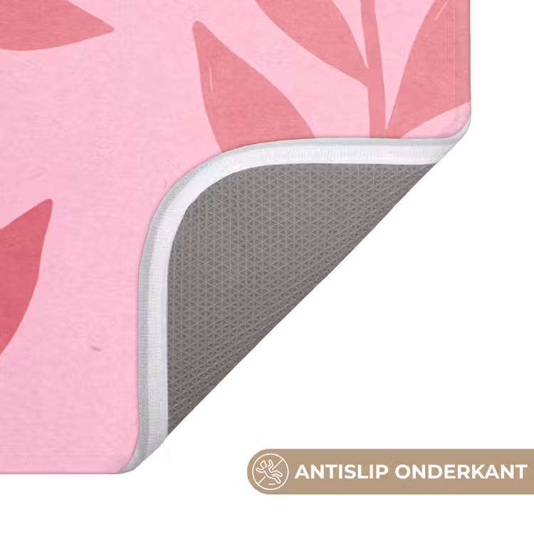 Wc Mat - Bloemen - Abstract - Modern - Roze - Natuur — 3