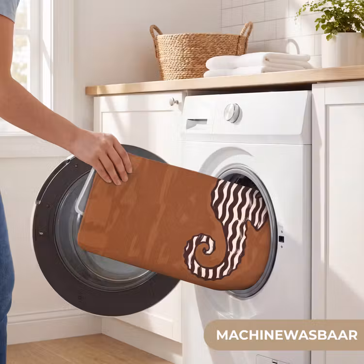 Wc Mat - Dieren - Zeepaardje - Abstract - Bruin - Strepen — 5