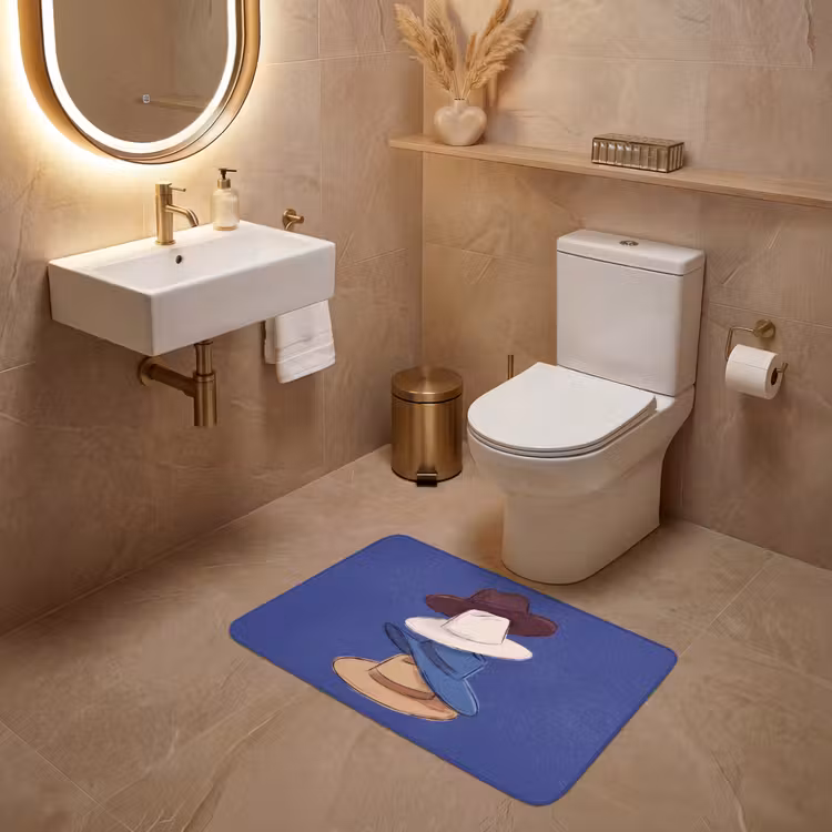 Wc Mat - Hoeden - Gestapeld - Mode - Kleurrijk - Illustratie — 4
