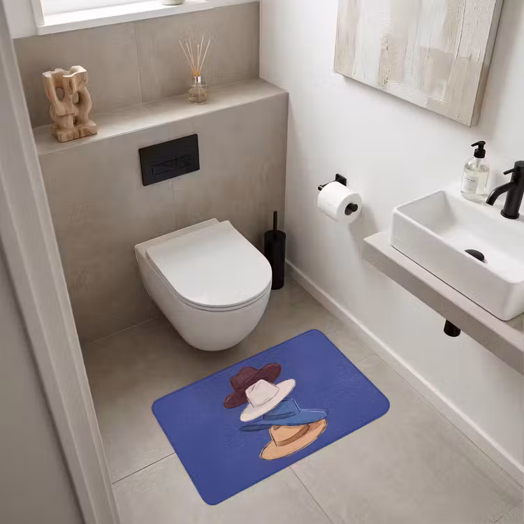 Wc Mat - Hoeden - Gestapeld - Mode - Kleurrijk - Illustratie — 6