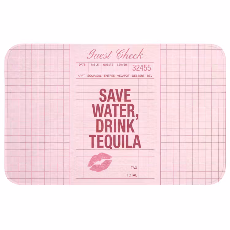 Wc Mat - Humor - Drank - Tekst - Roze — 1
