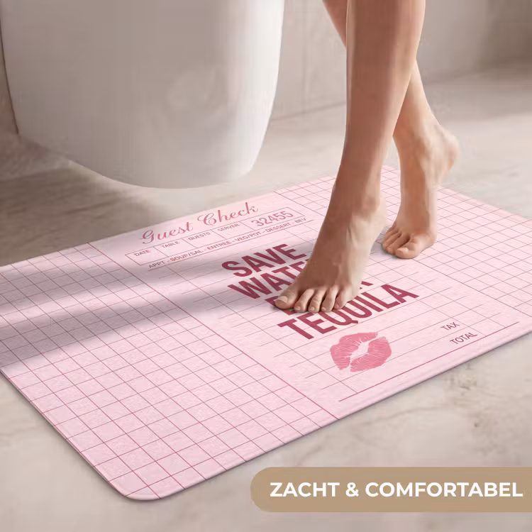 Wc Mat - Humor - Drank - Tekst - Roze — 7