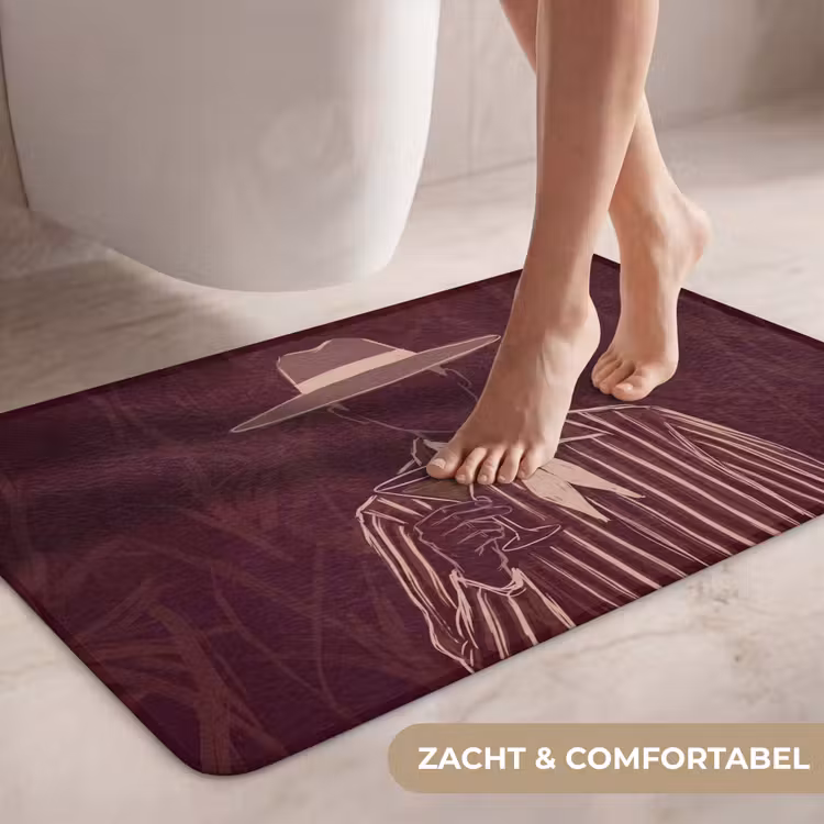 Wc Mat - Mens - Hoed - Cocktail - Abstract - Bruin — 7