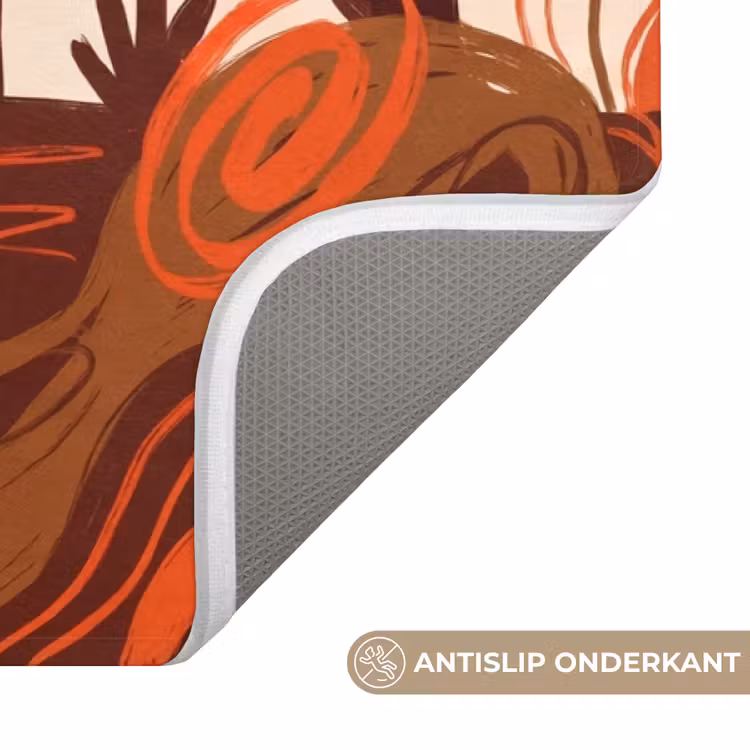 Wc Mat - Mensen - Cowboykleding - Westerse stijl - Illustratie - Bruin — 3
