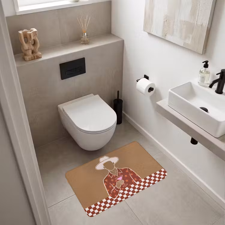 Wc Mat - Mensen - Hoed - Cocktail - Abstract - Modern — 6