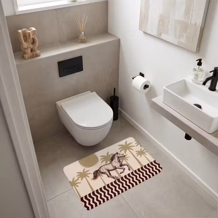 Wc Mat - Paard - Galopperend - Woestijn - Illustratie — 6