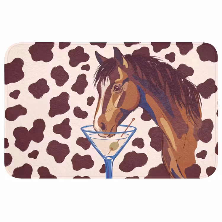 Wc Mat - Paard - Martini - Dieren - Abstract - Bruin — 1
