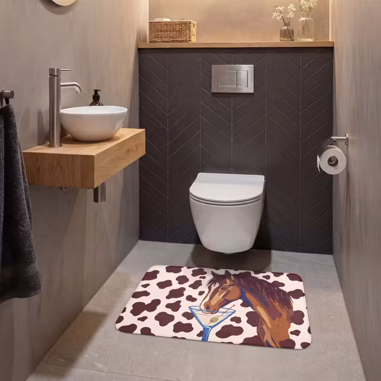 Wc Mat - Paard - Martini - Dieren - Abstract - Bruin — 2
