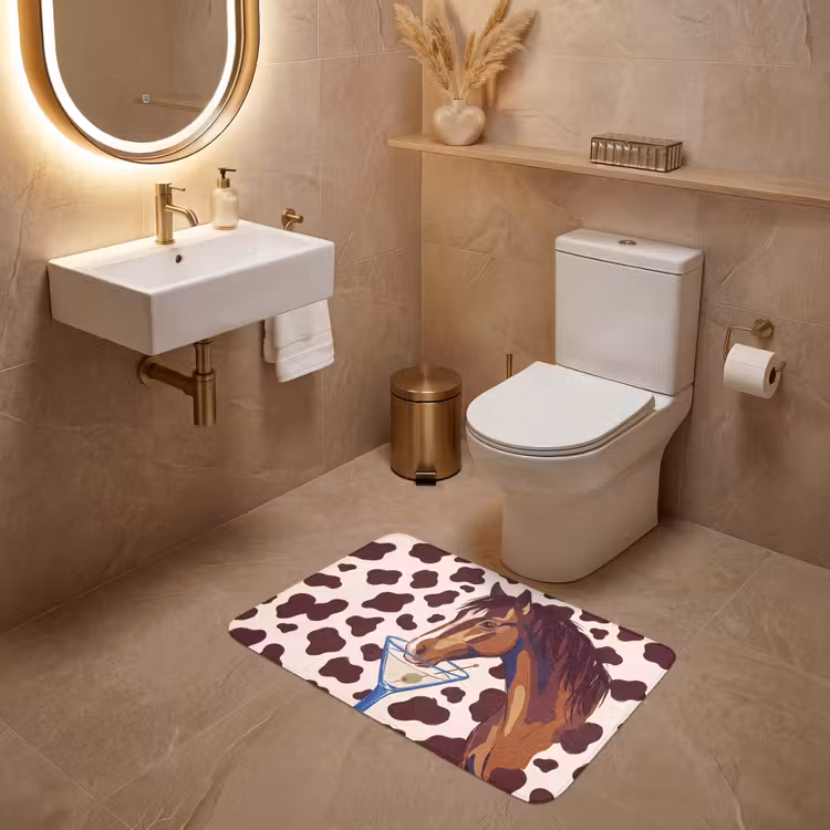 Wc Mat - Paard - Martini - Dieren - Abstract - Bruin — 4