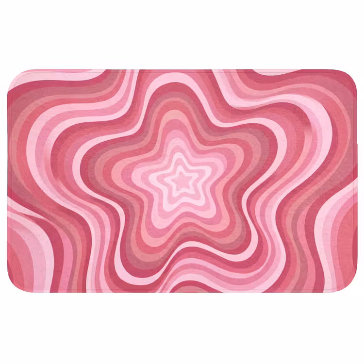Wc Mat - Ster - Golvend - Abstract - Roze — 1