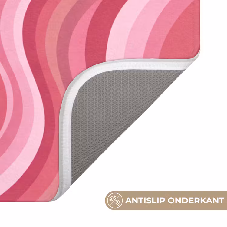 Wc Mat - Ster - Golvend - Abstract - Roze — 3