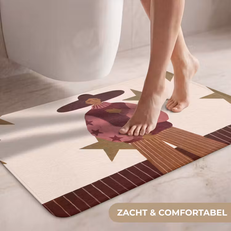 Wc Mat - Vrouw - Hoed - Abstract - Modern - Portret — 7
