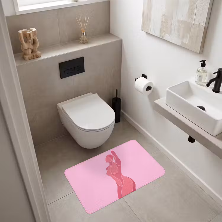 Wc Mat - Vrouw - Lichaam - Abstract - Roze — 6