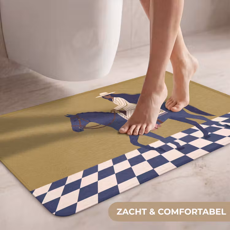 Wc Mat - Vrouw - Paard - Rijden - Modern - Abstract — 7