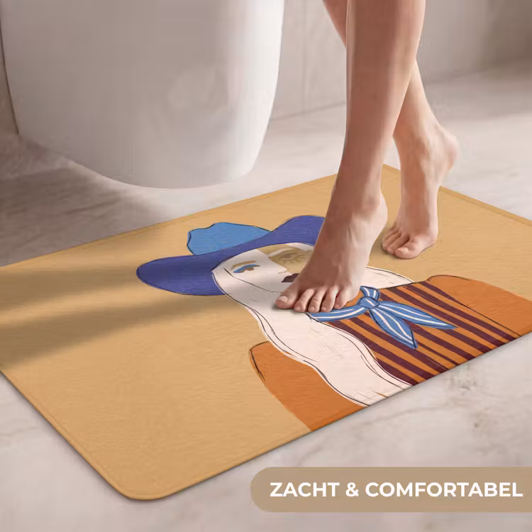 Wc Mat - Vrouw - Portret - Abstract - Kleurrijk - Modern — 7