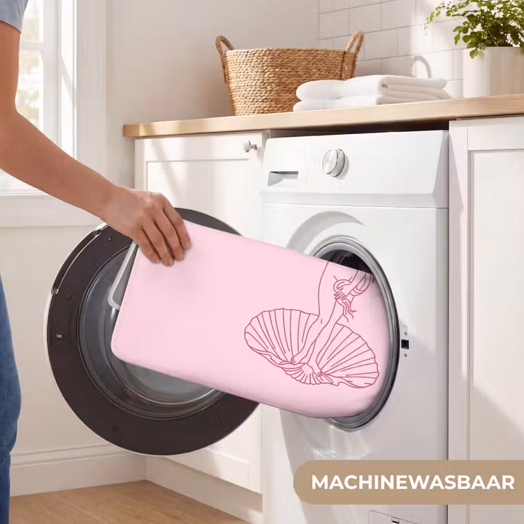 Wc Mat - Vrouw - Schelp - Kunst - Lijntekening - Roze — 5
