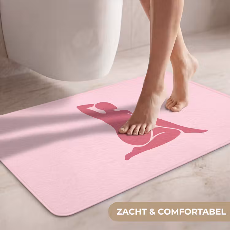Wc Mat - Vrouw - Silhouet - Abstract - Modern - Roze — 7