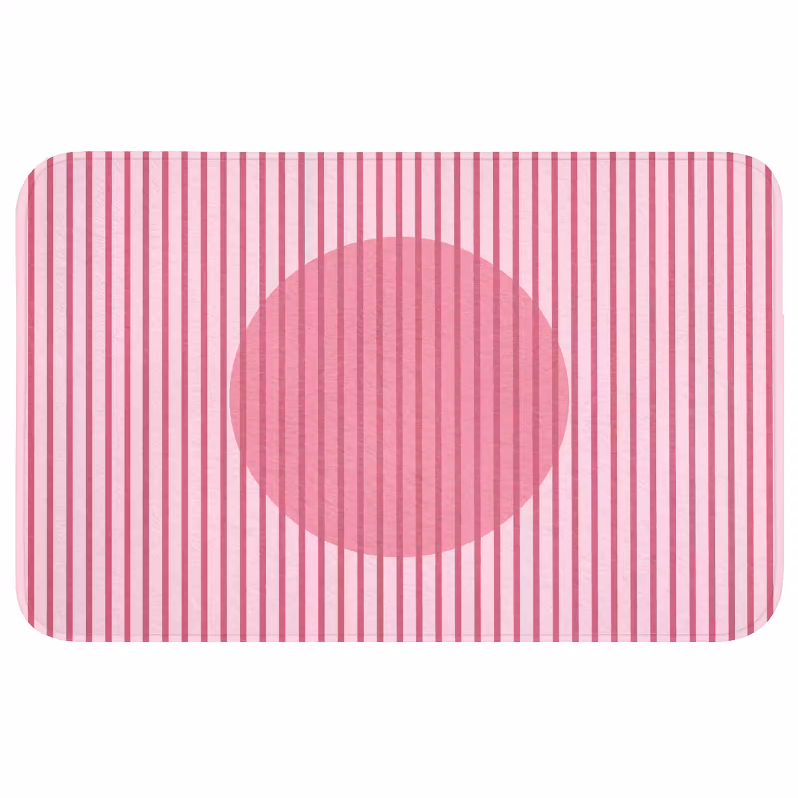 Wc Mat - Abstract - Strepen - Ovaal - Roze - Modern — 1
