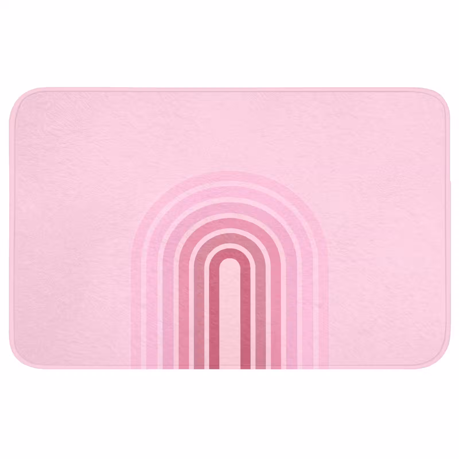 Wc Mat - Regenboog - Roze - Abstract - Modern - Minimalistisch — 1