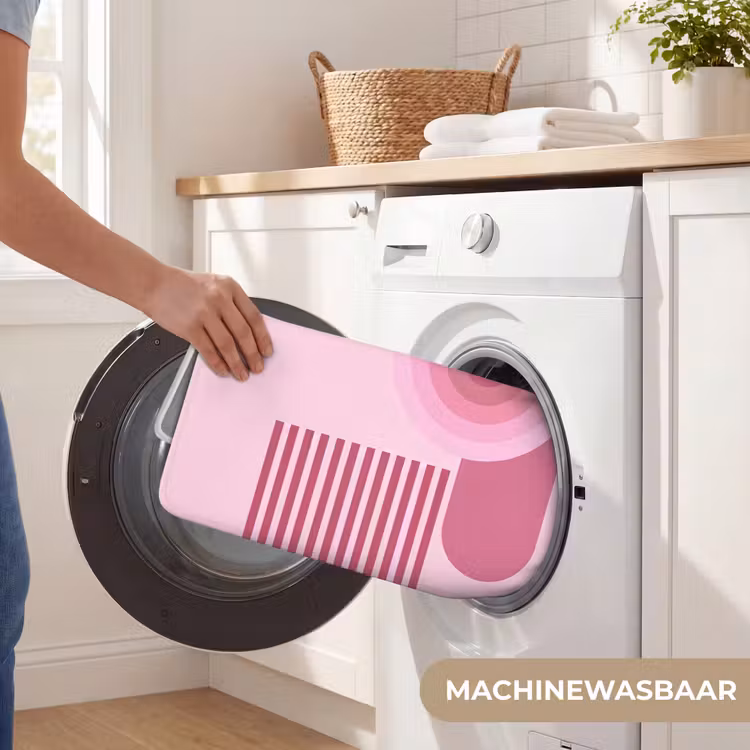 Wc Mat - Abstract - Cirkels - Strepen - Modern - Roze — 5